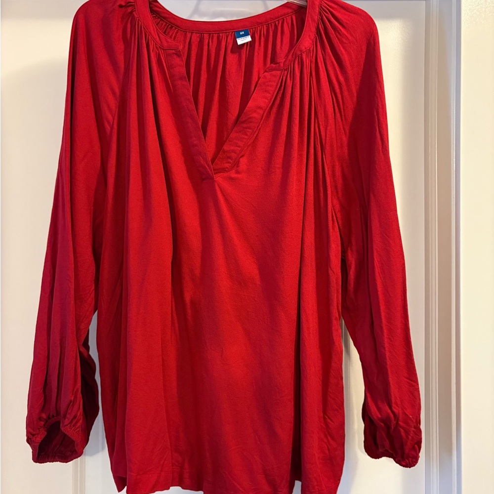 Old Navy Vibrant Red Blouse